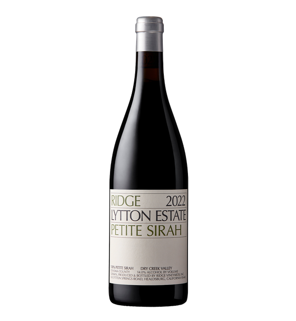 Ridge Vineyards Lytton Estate Petite Sirah  2022 - Bottle Hero