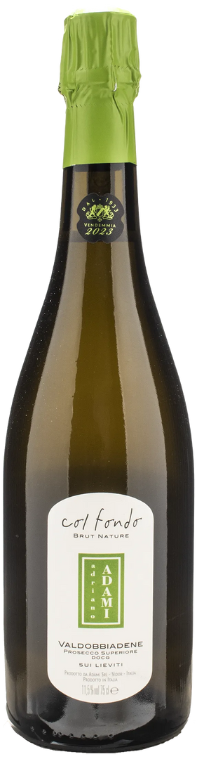Adami Valdobbiadene Prosecco Superiore Col Fondo sui lieviti Brut Nature 2023 - Bottle Hero