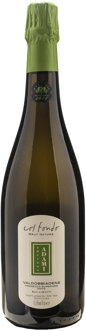 Adami Valdobbiadene Prosecco Superiore Col Fondo sui lieviti Brut Nature 2024 - Bottle Hero