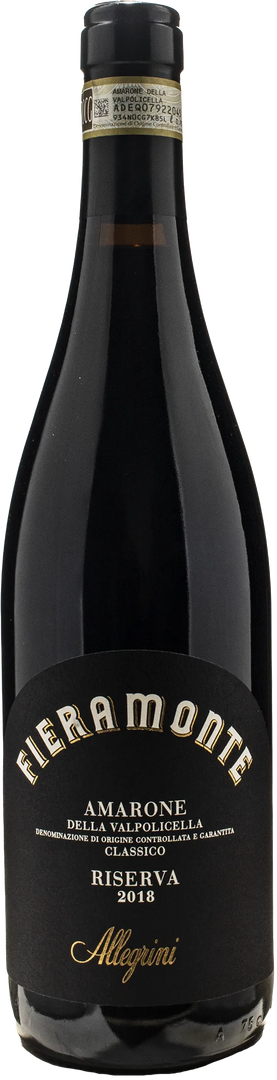 Allegrini Amarone della Valpolicella Classico Fieramonte Riserva 2018 - Bottle Hero