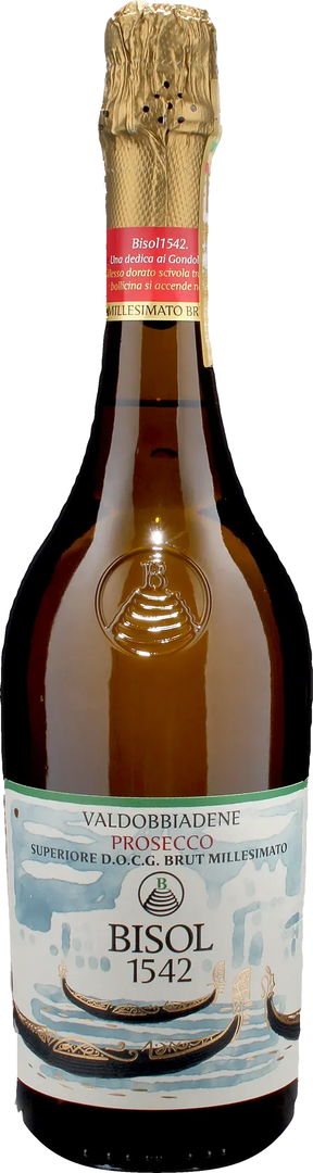 Bisol 1542 Valdobbiadene Prosecco Superiore Brut Millesimato I Gondolieri 2025 - Bottle Hero