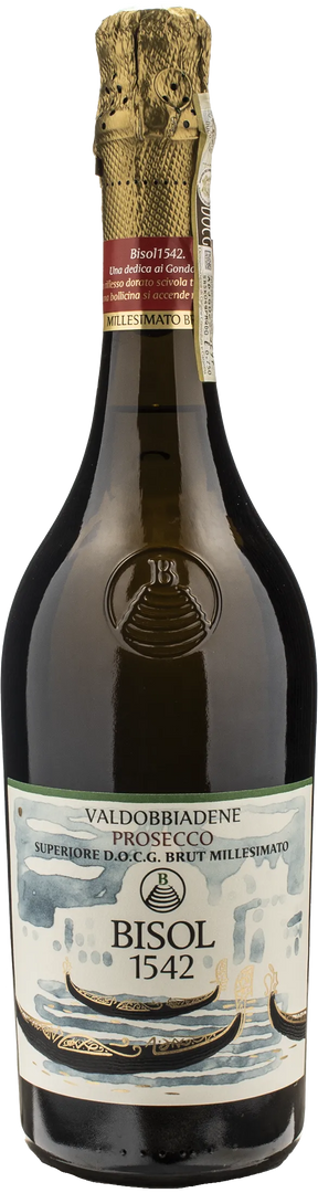Bisol 1542 Valdobbiadene Prosecco Superiore Brut Millesimato I Gondolieri 2024 - Bottle Hero