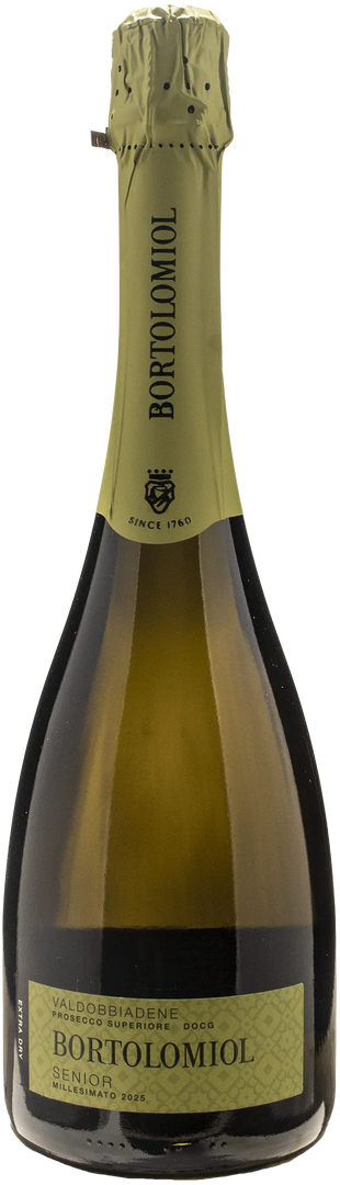 Bortolomiol Valdobbiadene Prosecco Superiore Senior Extra Dry 2025 - Bottle Hero