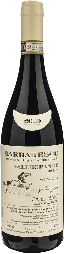 Ca del Baio Barbaresco Vallegrande Riserva Viti Vecchie 2020 - Bottle Hero