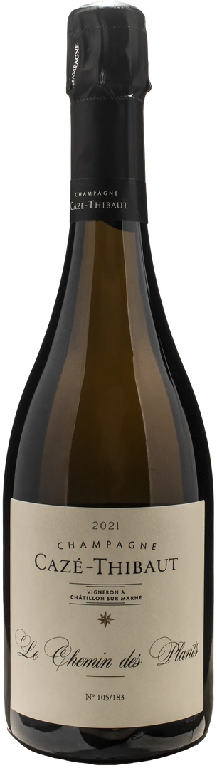 Caze Thibaut Champagne Extra Brut Chemin des Plants 2021 - Bottle Hero