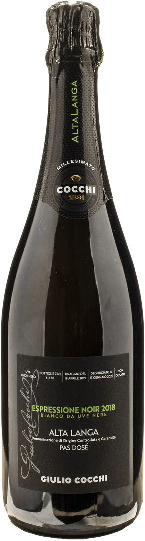 Cocchi Alta Langa Espressione Noir Pas Dose 2018 - Bottle Hero