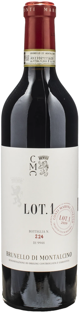 Conti Marone Cinzano Brunello di Montalcino LOT.1 2019 - Bottle Hero