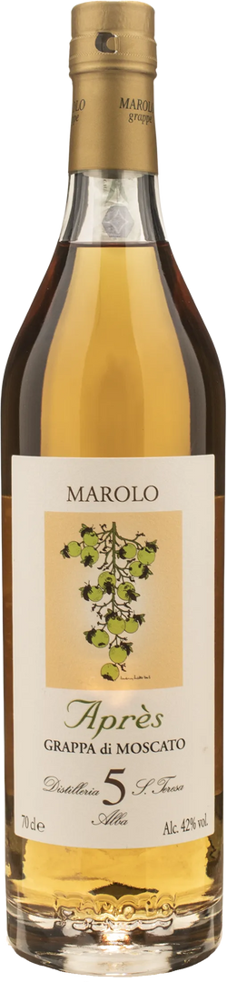 Distilleria Marolo Grappa di Moscato Apres 5 Anni 0.7L - Bottle Hero