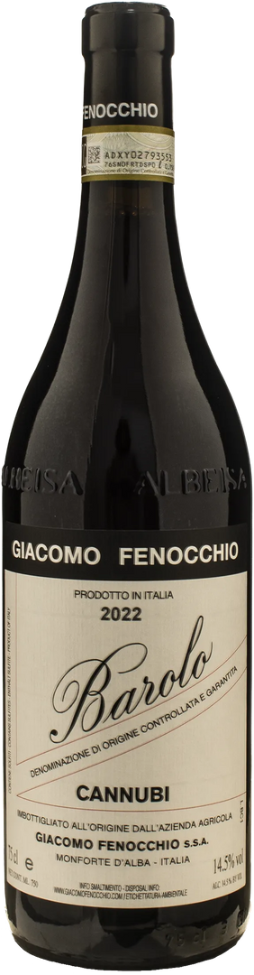Giacomo Fenocchio Barolo Cannubi 2022 - Bottle Hero