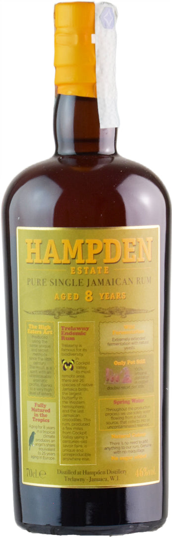 Hampden Estate Jamaican Pure Single Jamaican Rum 8 Y.O. 0.7L - Bottle Hero