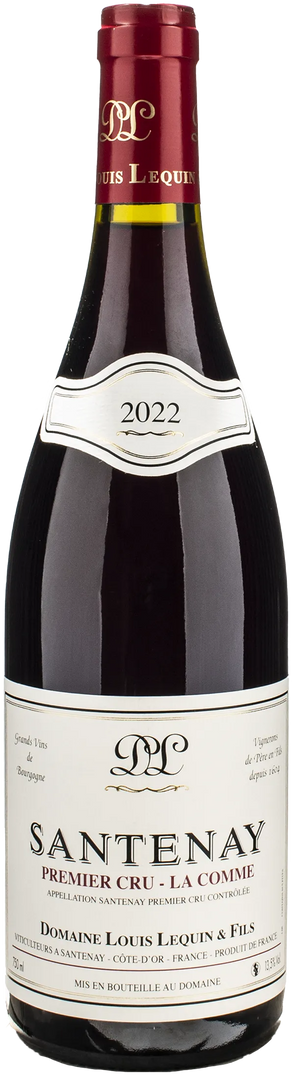 Louis Lequin & Fils Santenay Rouge 1er Cru La Comme 2022 - Bottle Hero