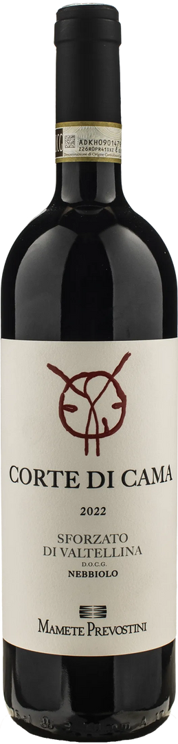 Mamete Prevostini Sforzato di Valtellina Nebbiolo Corte di Cama 2022 - Bottle Hero