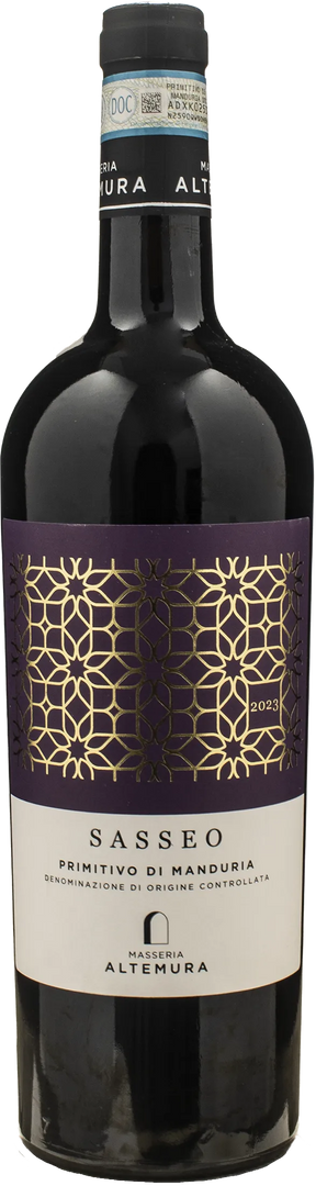 Masseria Altemura Primitivo di Manduria Sasseo 2023 - Bottle Hero