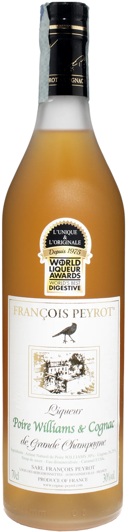 Peyrot Liquer Poire Williams & Cognac de Grand Champagne 0.7L - Bottle Hero
