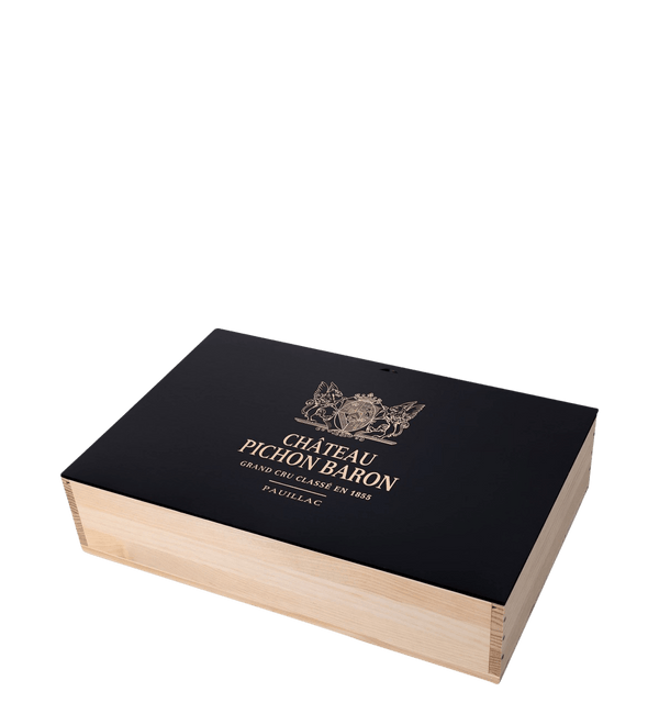 Château Pichon-Longueville Baron Black Gift Box 2015 (6 flasker) - Bottle Hero