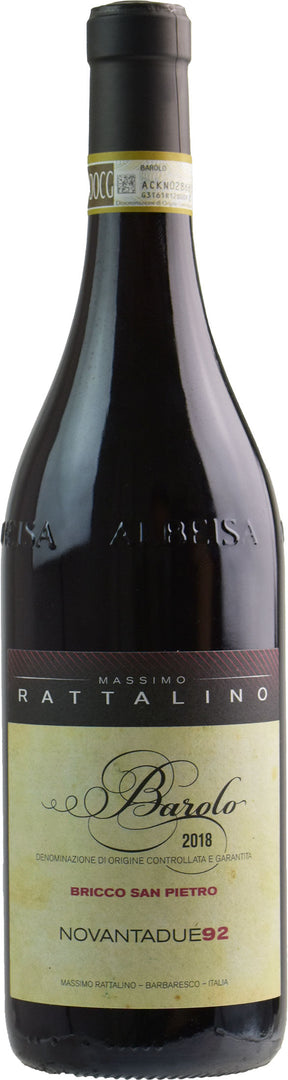 Rattalino Barolo Novantadue92 Bricco San Pietro 2018 - Bottle Hero