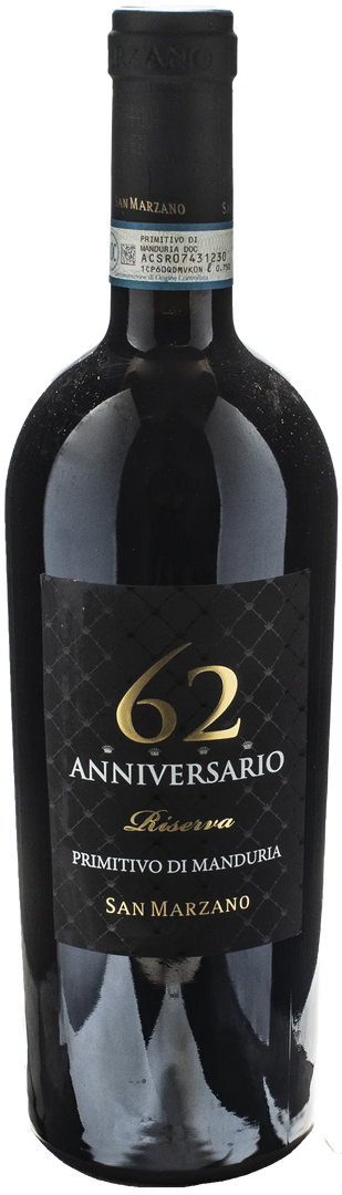 San Marzano Anniversario 62 Primitivo di Manduria Vintage Riserva 2019 - Bottle Hero