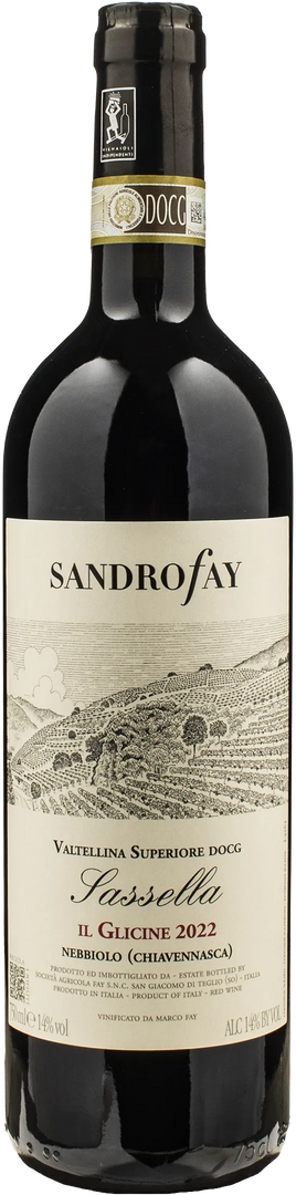 Sandro Fay Valtellina Superiore Sassella Nebbiolo Il Glicine 2022 - Bottle Hero
