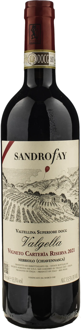 Sandro Fay Valtellina Superiore Valgella Carteria Nebbiolo Riserva 2021 - Bottle Hero